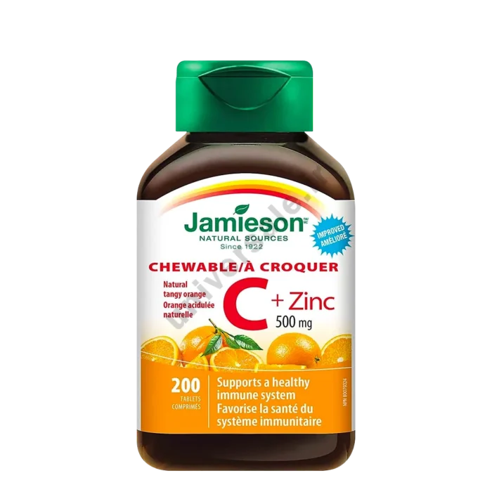 ویتامین سی و زینک جمیسون Jamieson Vitamin C + Zinc