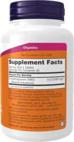 تی ام جی ناو فودز 1000میلی گرم Now Fodds TMG Betaine