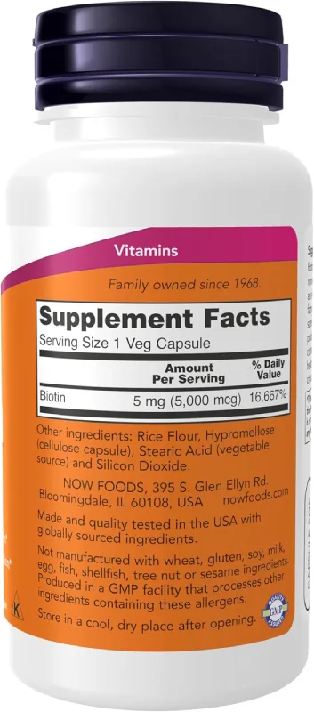 NOW Foods Biotin 65897978-52415647 بیوتین ناو فودز
