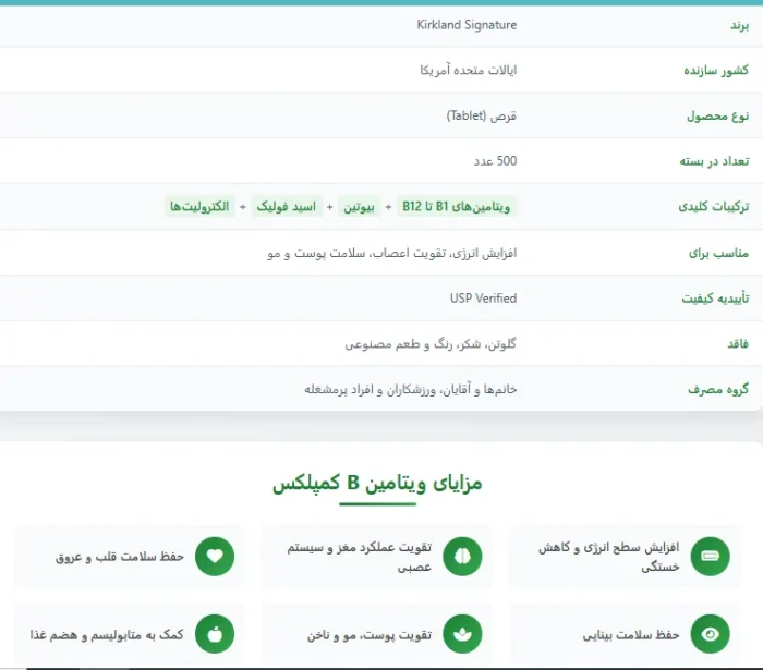 سوپر ب کمپلکس کرکلند