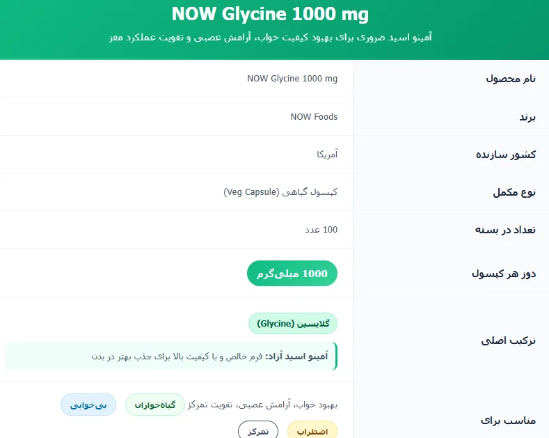 گلایسین ناو فودز