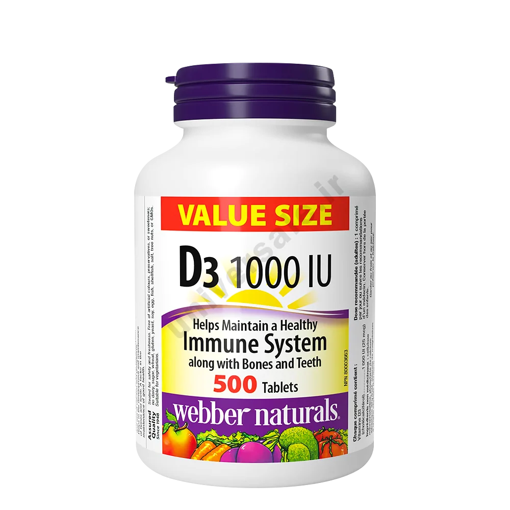 we31-+s6c+96dvv ویتامین دی 3 وبر نچرالز 1000IU