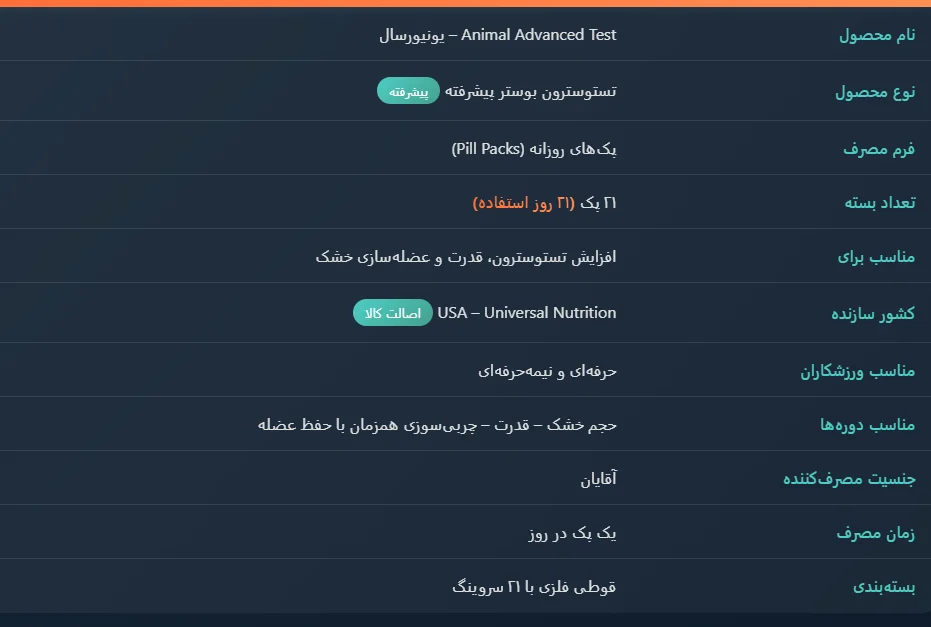 Universal Animal Advanced Test