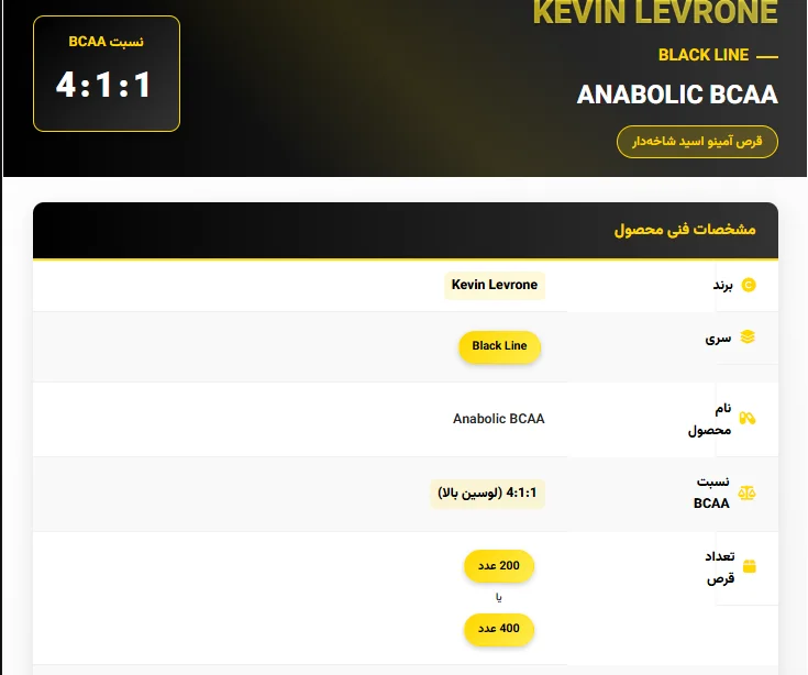 Kevin Levrone Anabolic BCAA