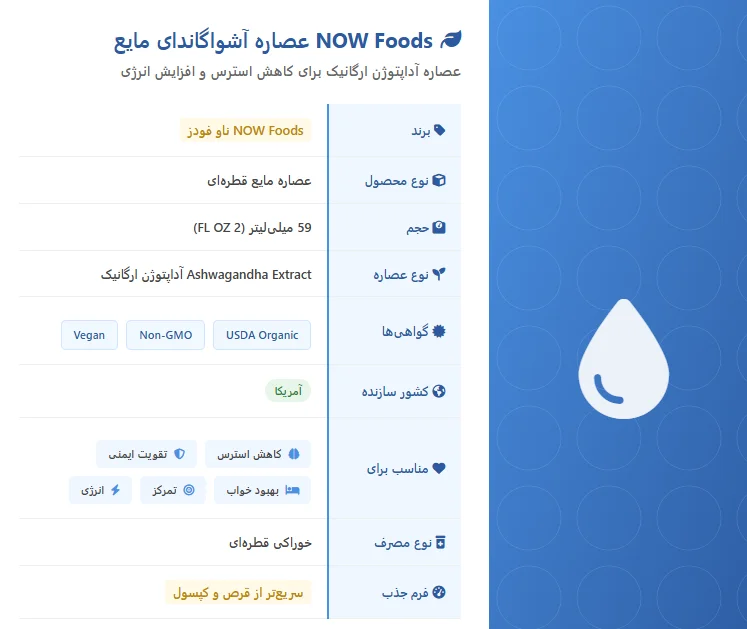 NOW FOODS Ashwagandha Liquid