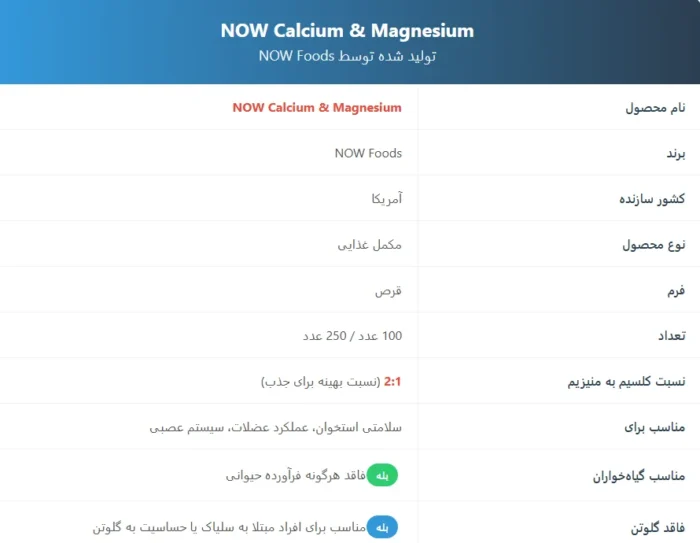 NOW FOODS Calcium & Magnesium