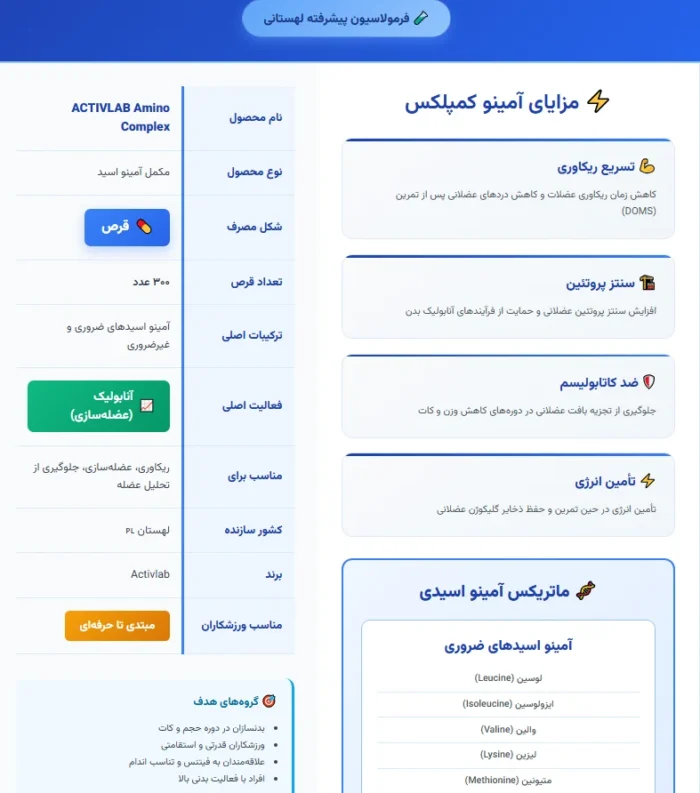 ACTIVLAB AMINO COMPLE